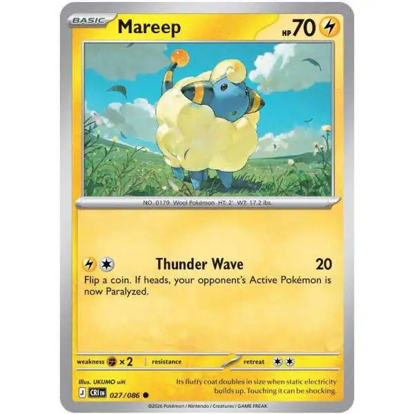 Pokemon Trading Card Game Chaos Rising Common Mareep #27