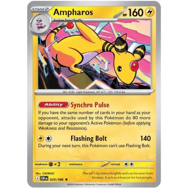 Pokemon Trading Card Game Chaos Rising Rare Ampharos #29