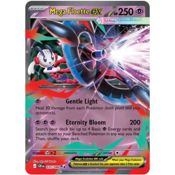 Pokemon Trading Card Game Chaos Rising Double Rare Mega Floette ex #35