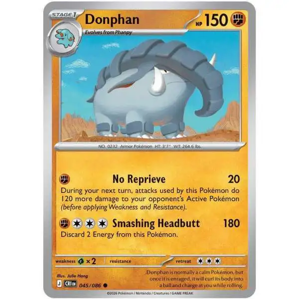 Pokemon Trading Card Game Chaos Rising Common Donphan #45