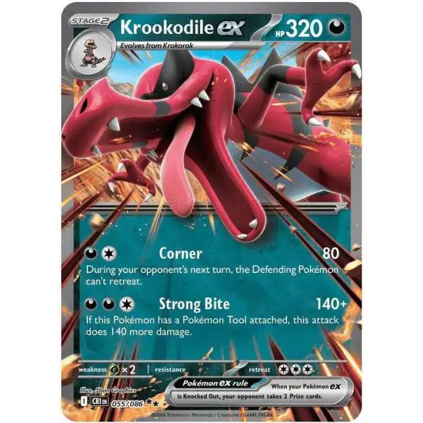 Pokemon Trading Card Game Chaos Rising Double Rare Krookodile ex #55