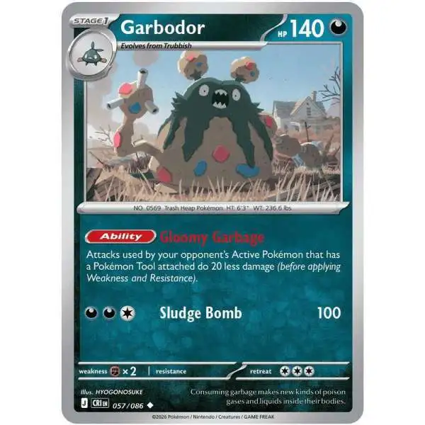 Pokemon Trading Card Game Chaos Rising Uncommon Garbodor #57