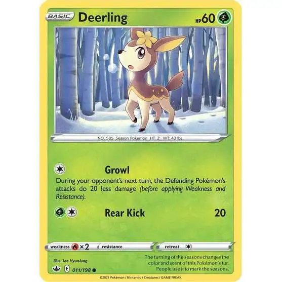 Pokemon Trading Card Game Sword & Shield Chilling Reign Common Deerling #11