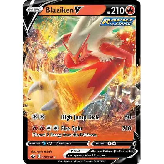 Pokemon Trading Card Game Sword & Shield Chilling Reign Ultra Rare Blaziken V #20
