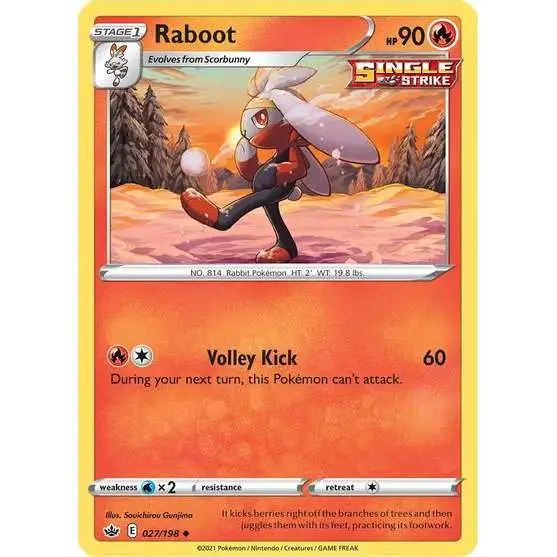 Pokemon Trading Card Game Sword & Shield Chilling Reign Uncommon Raboot #27