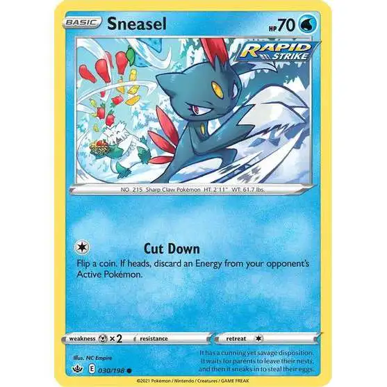 Pokemon Trading Card Game Sword & Shield Chilling Reign Common Sneasel #30