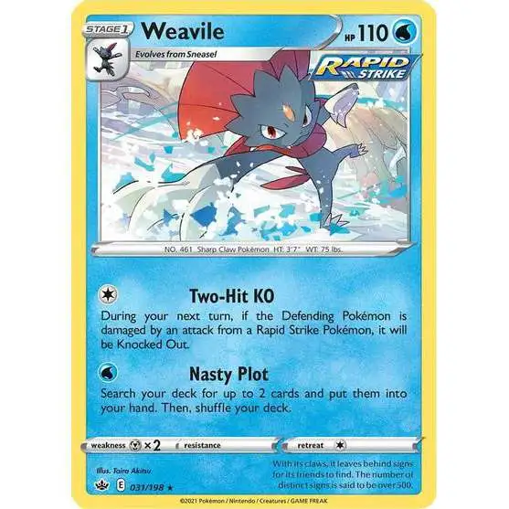 Pokémon Trading Card Game: Sword & Shield—Lost Origin Three-Booster Blister  - Weavile