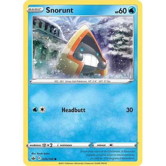 Pokemon Trading Card Game Sword & Shield Chilling Reign Common Snorunt #35