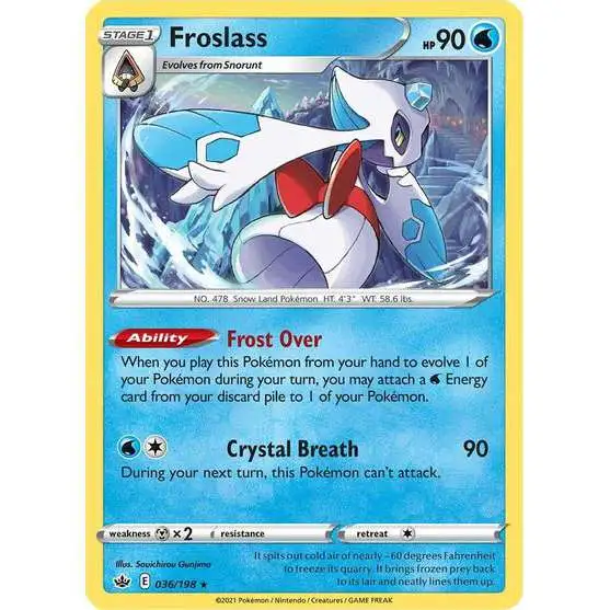 Pokemon Trading Card Game Sword & Shield Chilling Reign Rare Holo Froslass #36