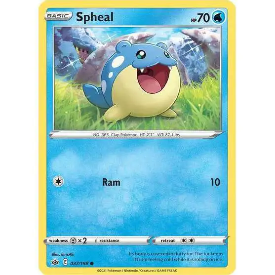 Pokemon Trading Card Game Sword & Shield Chilling Reign Common Spheal #37