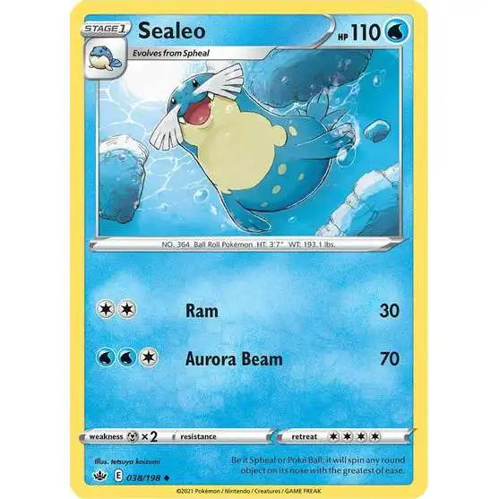 Pokemon Trading Card Game Sword & Shield Chilling Reign Uncommon Sealeo #38