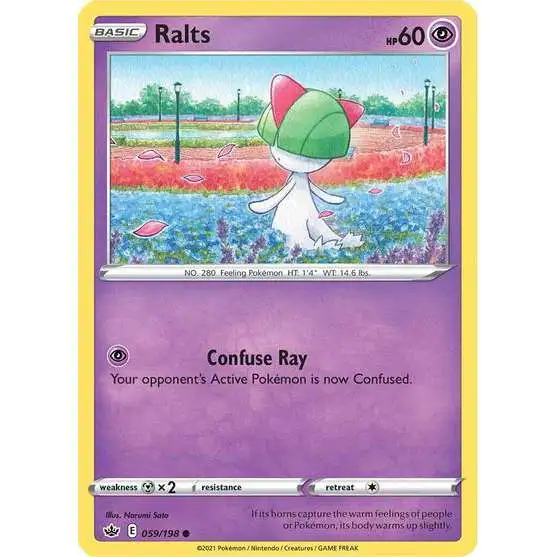 Pokemon Trading Card Game Sword & Shield Chilling Reign Common Ralts #59