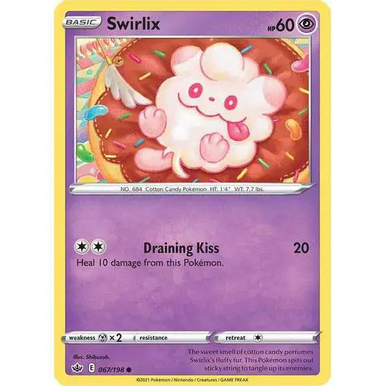 Pokemon Trading Card Game Sword & Shield Chilling Reign Common Swirlix #67