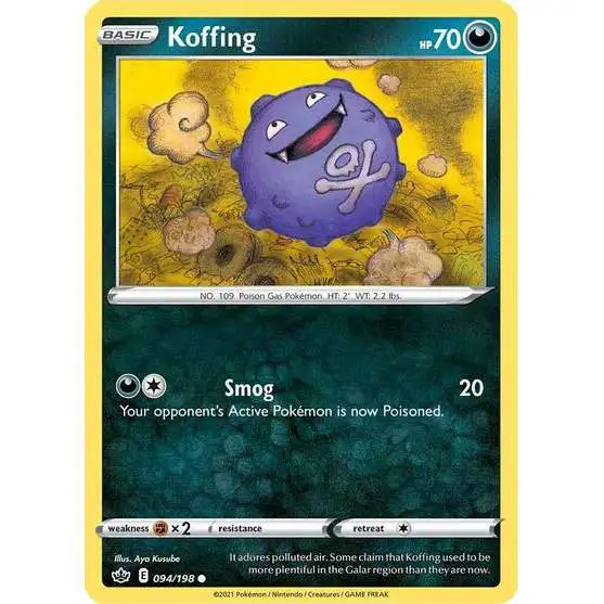 Pokemon Trading Card Game Sword & Shield Chilling Reign Common Koffing #94