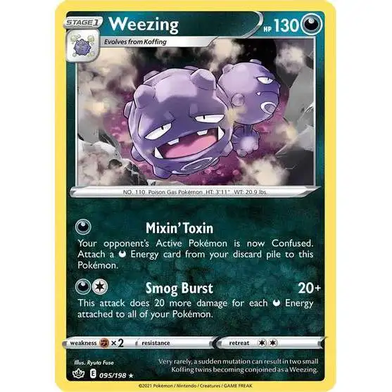 Pokemon Trading Card Game Sword & Shield Chilling Reign Rare Weezing #95