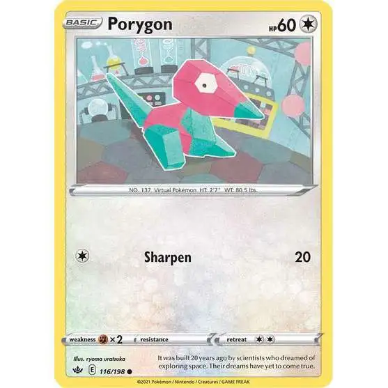 Pokemon Trading Card Game Sword & Shield Chilling Reign Common Porygon #116