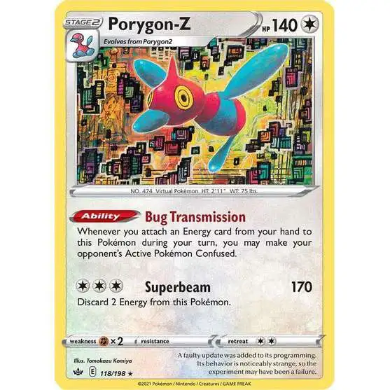 Pokemon Trading Card Game Sword & Shield Chilling Reign Rare Holo Porygon-Z #118
