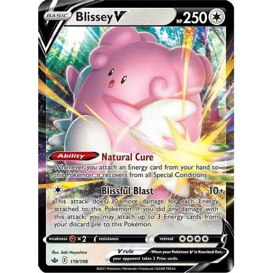 Pokemon Trading Card Game Sword & Shield Chilling Reign Ultra Rare Holo Blissey V #119