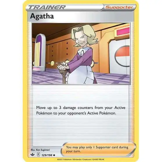 Pokemon Trading Card Game Sword & Shield Chilling Reign Uncommon Agatha #129