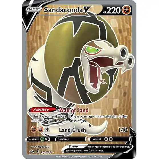 Pokemon Trading Card Game Sword & Shield Chilling Reign Ultra Rare Sandaconda V #175