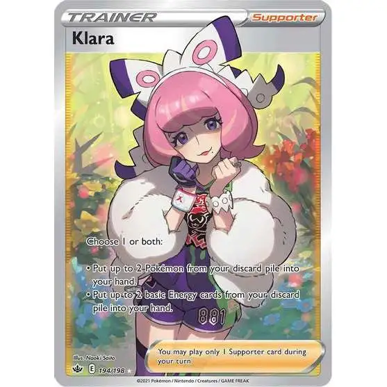 Pokemon Trading Card Game Sword & Shield Chilling Reign Ultra Rare Klara #194