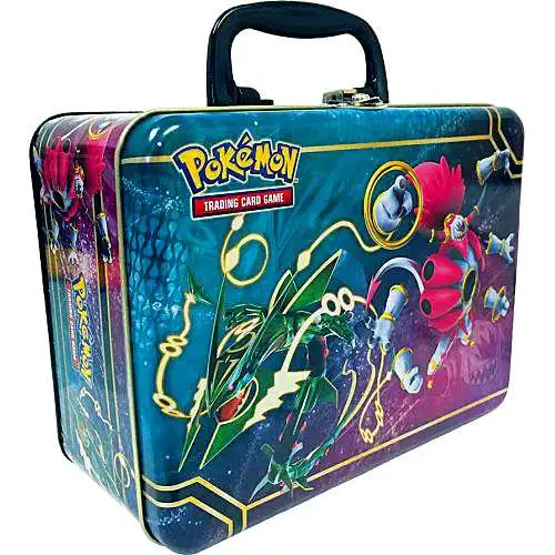 Pokemon 2015 Collector's Chest Rayquaza & Hoopa Tin Set [5 Booster Packs, 3 Promo Cards, Mini Portfolio, Coin & More]