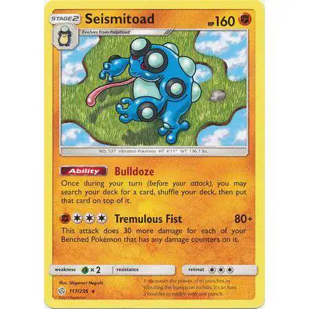 Pokemon Trading Card Game Sun & Moon Cosmic Eclipse Rare Seismitoad #117