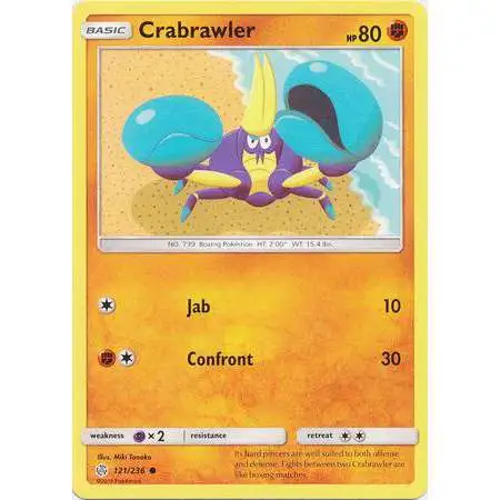 Pokemon Trading Card Game Sun & Moon Cosmic Eclipse Common Crabrawler #121