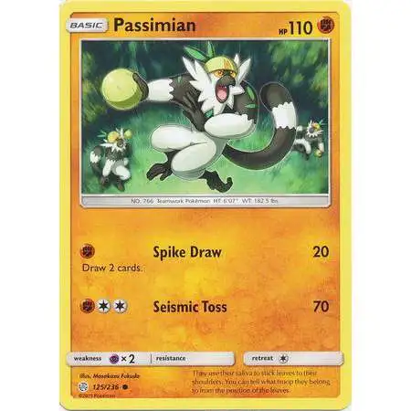 Pokemon Trading Card Game Sun & Moon Cosmic Eclipse Common Passimian #125
