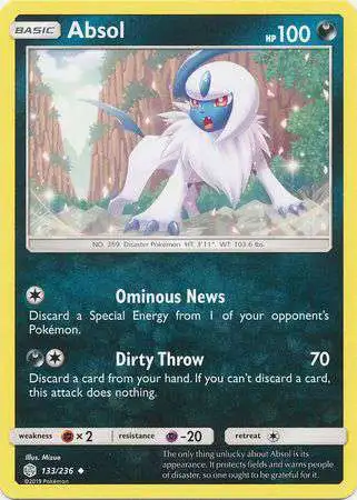 Pokemon Trading Card Game Sun & Moon Cosmic Eclipse Uncommon Absol #133