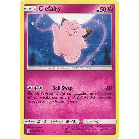 Pokemon Trading Card Game Sun & Moon Cosmic Eclipse Uncommon Clefairy #144