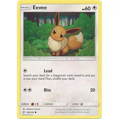 Pokemon Trading Card Game Sun & Moon Cosmic Eclipse Common Eevee #166