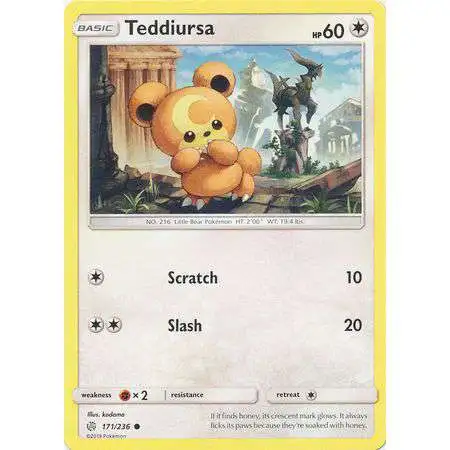 Pokemon Trading Card Game Sun & Moon Cosmic Eclipse Common Teddiursa #171