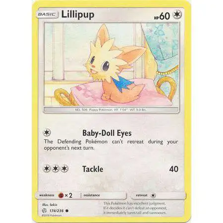 Pokemon Trading Card Game Sun & Moon Cosmic Eclipse Common Lillipup #174