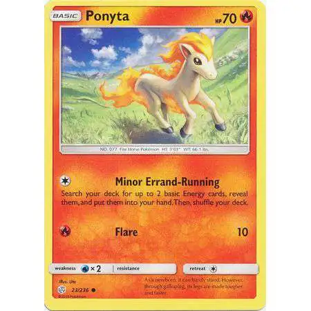 Pokemon Trading Card Game Sun & Moon Cosmic Eclipse Common Ponyta #23