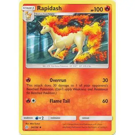 Pokemon Trading Card Game Sun & Moon Cosmic Eclipse Uncommon Rapidash #24