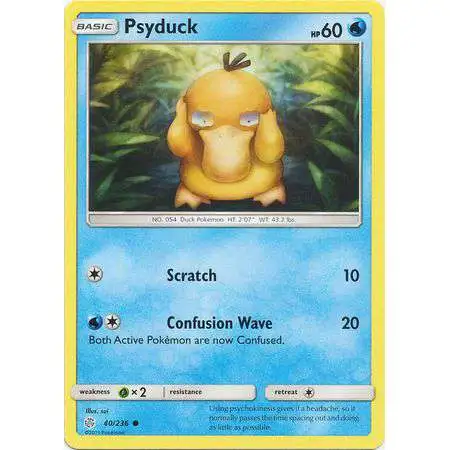 Pokemon Trading Card Game Sun & Moon Cosmic Eclipse Common Psyduck #40 [Reverse Holo] [Lightly Played]