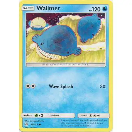 Pokemon Trading Card Game Sun & Moon Cosmic Eclipse Common Wailmer #45