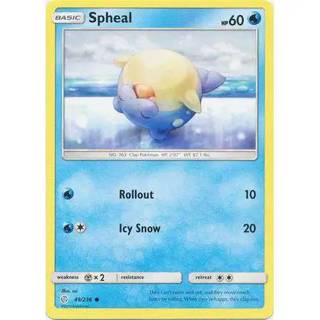 Pokemon Trading Card Game Sun & Moon Cosmic Eclipse Common Spheal #49