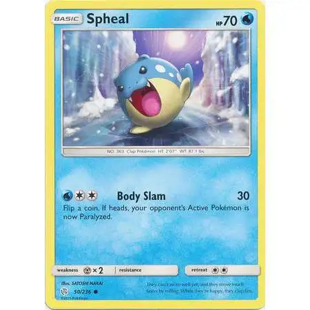 Pokemon Trading Card Game Sun & Moon Cosmic Eclipse Common Spheal #50