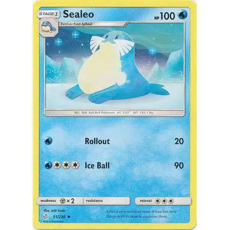 Pokemon Trading Card Game Sun & Moon Cosmic Eclipse Uncommon Sealeo #51