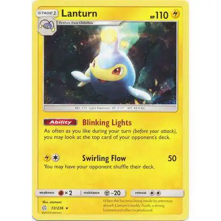 Pokemon Trading Card Game Sun & Moon Cosmic Eclipse Rare Lanturn #72