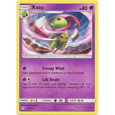 Pokemon Trading Card Game Sun & Moon Cosmic Eclipse Rare Xatu #79