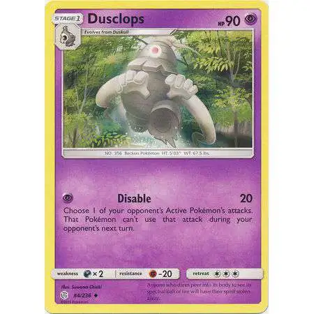 Pokemon Trading Card Game Sun & Moon Cosmic Eclipse Uncommon Dusclops #84