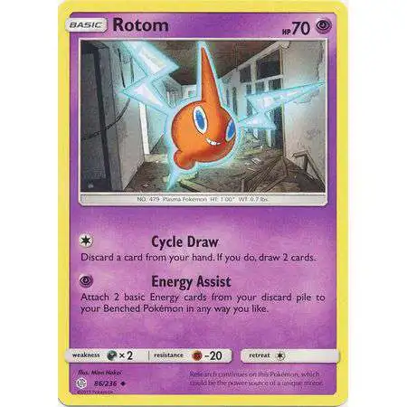 Pokemon Trading Card Game Sun & Moon Cosmic Eclipse Uncommon Rotom #86