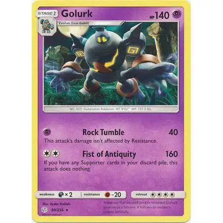 Pokemon Trading Card Game Sun & Moon Cosmic Eclipse Rare Golurk #90
