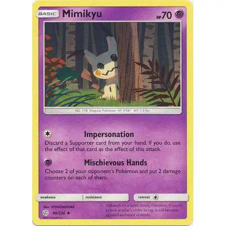 Pokemon Trading Card Game Sun & Moon Cosmic Eclipse Uncommon Mimikyu #96