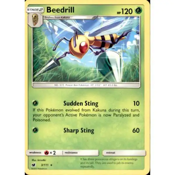 Pokemon Sun & Moon Crimson Invasion Rare Beedrill #3