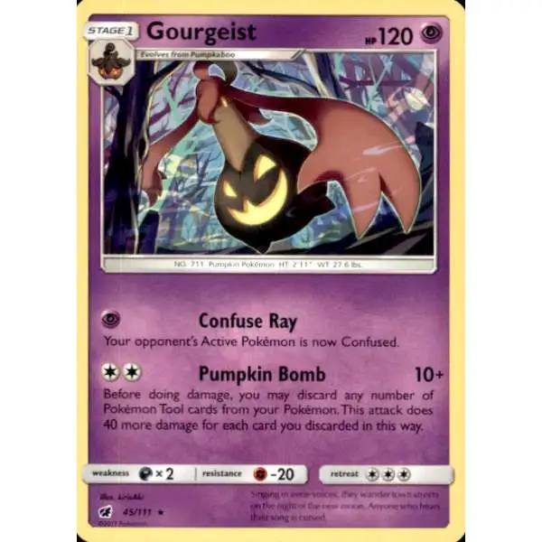 Pokemon Sun & Moon Crimson Invasion Rare Gourgeist #45