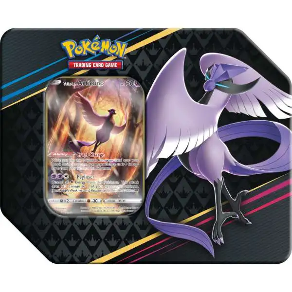 Pokemon Crown Zenith Galarian Articuno Tin Set [5 Booster Packs & Promo Card]